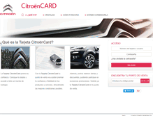 Tablet Screenshot of citroencard.com